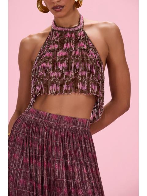 PatBO ROSE MIRAGE BEADED TOP