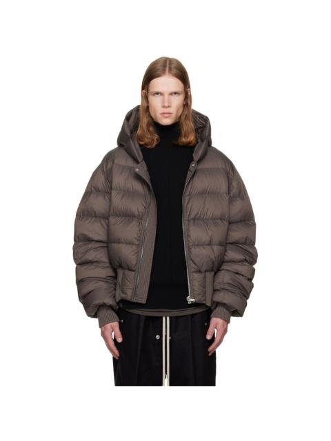 Rick Owens Taupe Tower Hooded Jacket