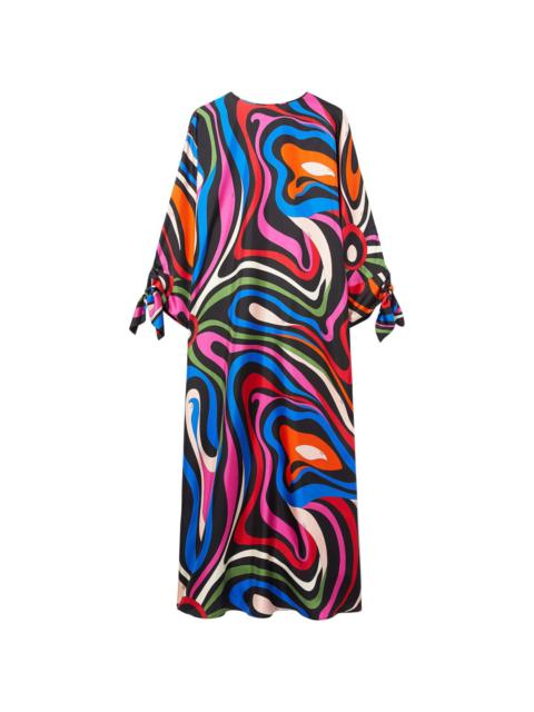 kaftan silk dress