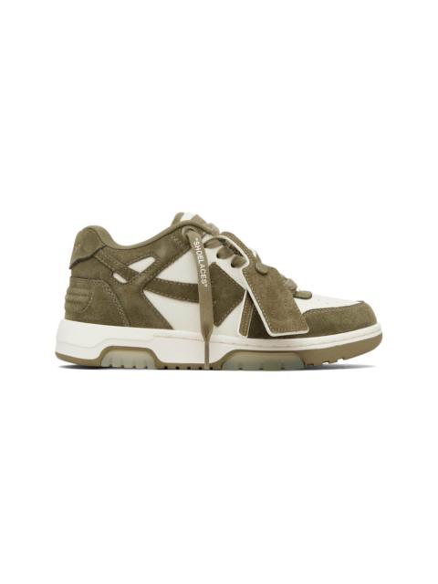 Off-White Khaki & Off-White 'Out Of Office' Sneakers