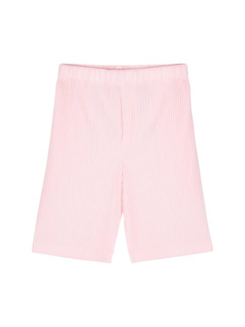 ISSEY MIYAKE straight-leg plissé shorts
