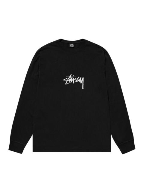 Stussy Pigment Dyed Small Stock Long-Sleeve Tee 'Black'