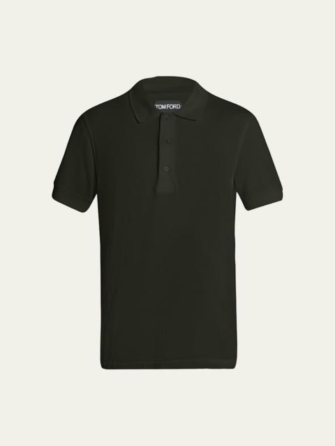 TOM FORD Men's Lyocell Pique Polo Shirt