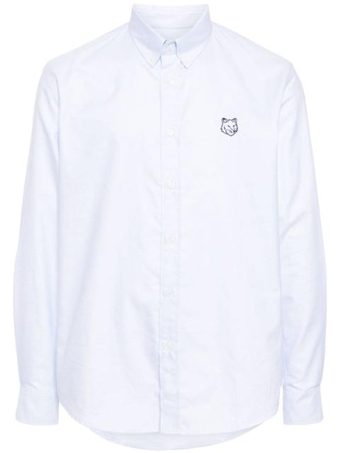 Maison Kitsuné logo-appliqué cotton shirt