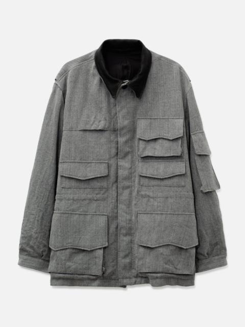 KAPTAIN SUNSHINE WOOL HERRINGBONE HUNTER JACKET