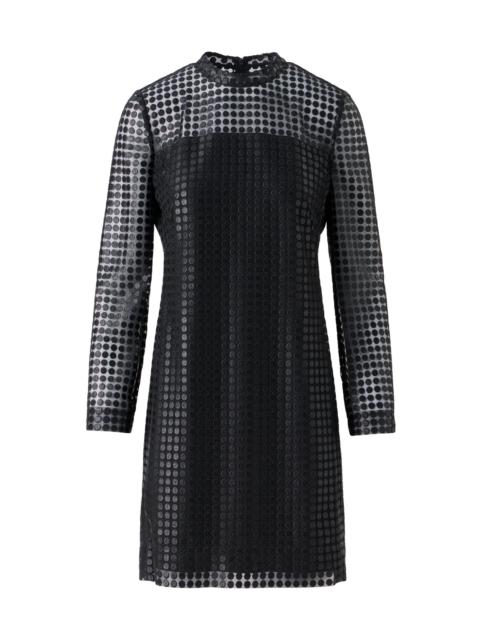AKRIS Women's Metallic Dot-Embroidered Tulle Minidress - Black