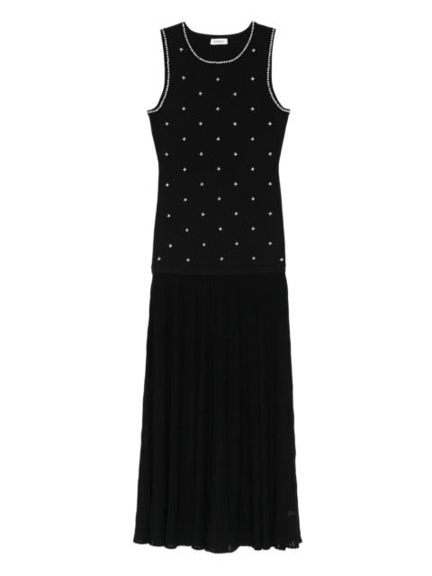 Sandro floral-embellishment knitted maxi dress