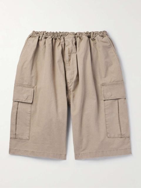 Rudento Wide-Leg Organic Cotton-Ripstop Cargo Shorts