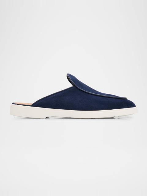 Giuseppe Zanotti Men's Iago Suede Boat Shoe Mules