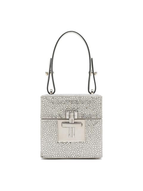 Alibi Cube Crystal Top Handle Bag gold
