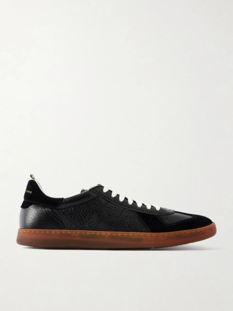 OFFICINE CREATIVE Militia 002 Suede-Trimmed Leather Sneakers