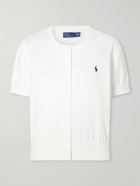 Polo Ralph Lauren Logo-embroidered Cotton-blend Cardigan