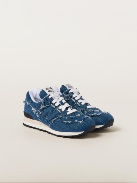 Miu Miu New Balance 574 x Miu Miu denim sneakers