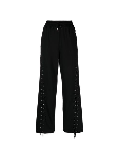 lace-up wide-leg trousers