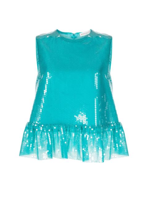 sequin-embellished sleeveless top