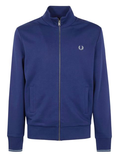 Fred Perry laurel-embroidered zip-up sweatshirt