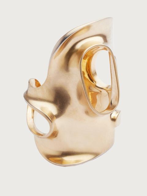 FERRAGAMO OVERSIZE SCULPTURAL BRACELET - M/L