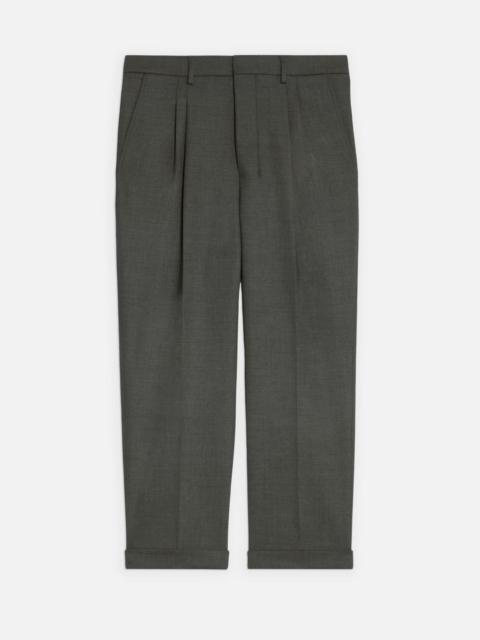 Carrot Fit Trousers With Hem And Pleats