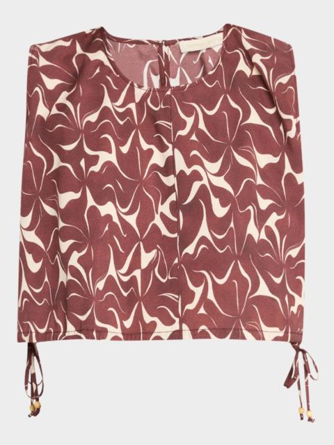 Vanessa Bruno Callas Abstract-Print Crop Top