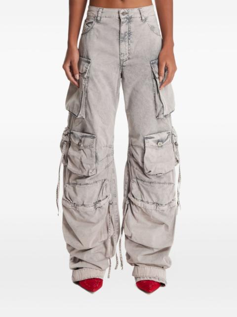THE ATTICO multi-pocket cargo flared trousers