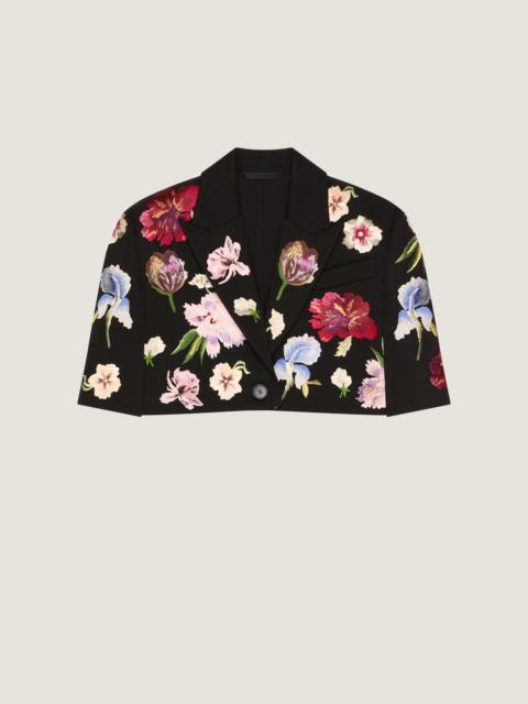 Givenchy SINGLE-BREASTED CROPPED JACKET IN WOOL WITH EMBROIDERIES
