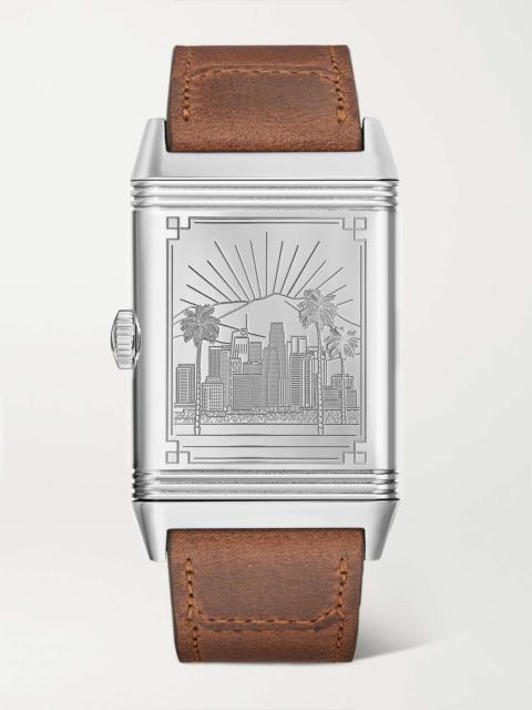 Reverso Classic Los Angeles Limited Edition Hand-Wound 45.6mm stainless steel and leather watch