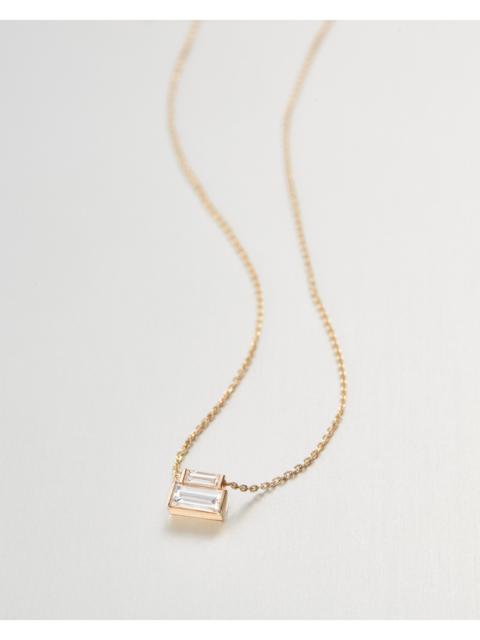 JENNY BIRD 14K Stacked Baguette Diamond Necklace