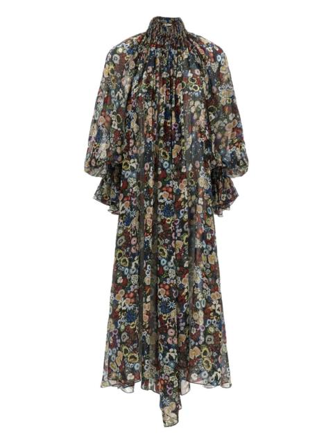 KHAITE Edgar floral-print high-neck dress