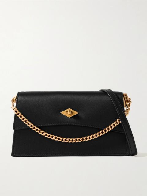 MÉTIER Roma silk-satin shoulder bag Black