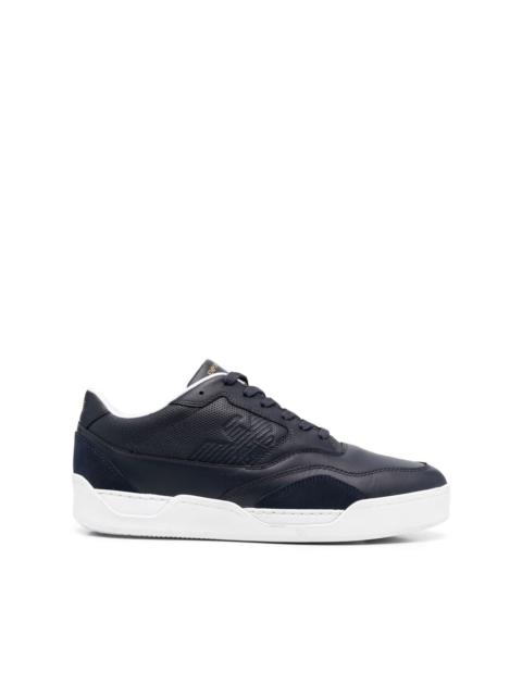 EMPORIO ARMANI logo-embossed lace-up sneakers