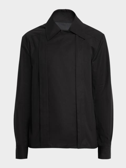 Jil Sander Men's Cotton Double-Pleated Dress Shirt