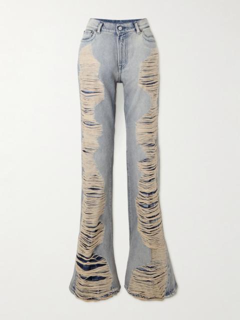 Acne Studios Distressed Mid-rise Flared Jeans