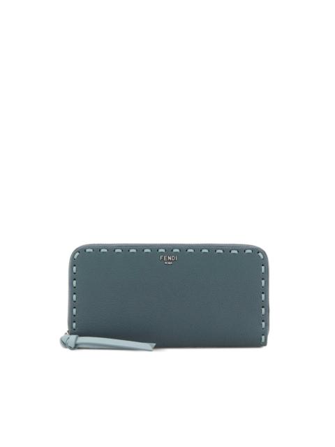 FENDI large Peekaboo stitched leather wallet
