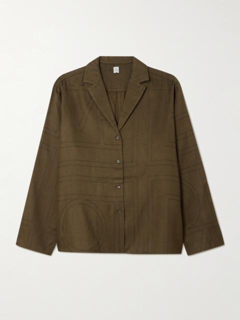 TOTEME Embroidered Modal-twill Shirt