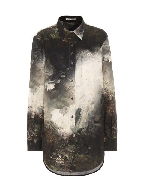 Acne Studios Printed linen shirt