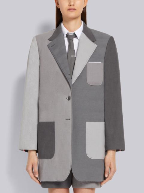Thom Browne Silver Fun-Mix Seersucker Oversized Sack Sport Coat
