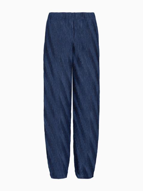 GIORGIO ARMANI ASV two-tone pleated jersey trousers