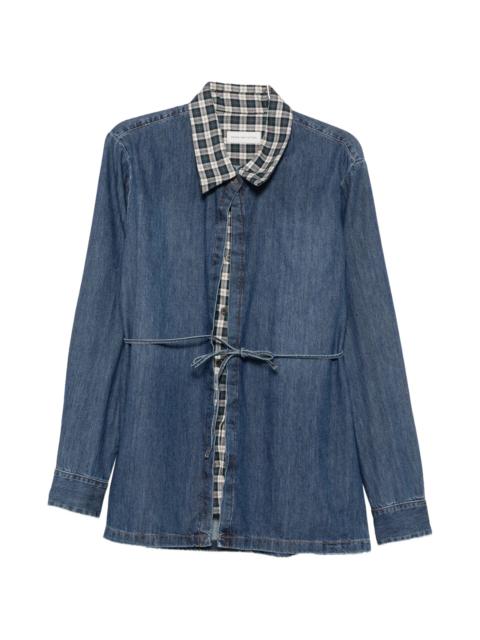 Dries Van Noten Dries Van Noten Cavynne Den Tie-fastening Denim Jacket