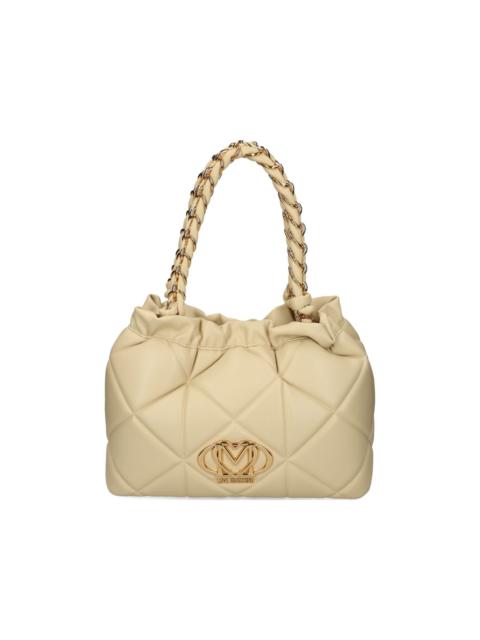 Moschino logo-appliqué tote bag