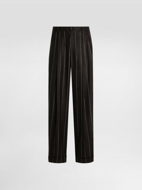 Dolce & Gabbana Pinstriped flannel trousers