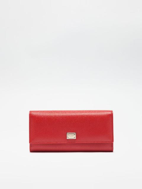 Dolce & Gabbana Continental wallet in dauphine leather