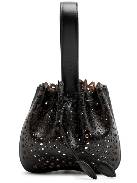 Rose Marie laser-cut leather bucket bag