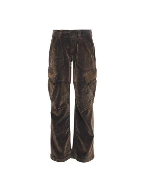 VAQUERA Women Flocked Denim Workwear Pants