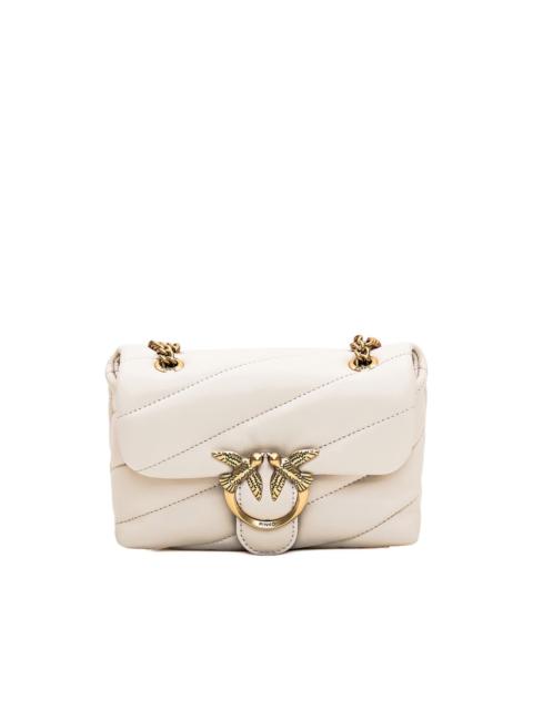 PINKO Love Birds-buckle quilted shoulder bag