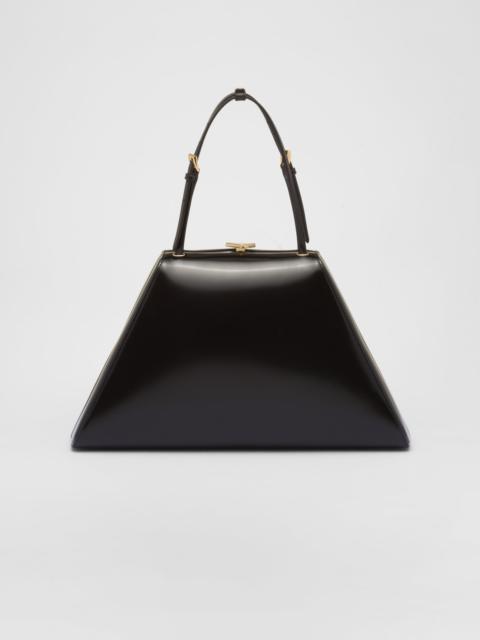 Medium brushed leather handbag