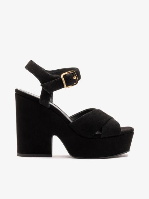 Larroudé Cher Sandal In Black Leather