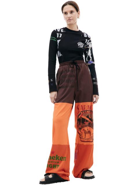 REGENERATED GRAPHIC T-SHIRT PATCHWORK PANTS (BLACK/RED)