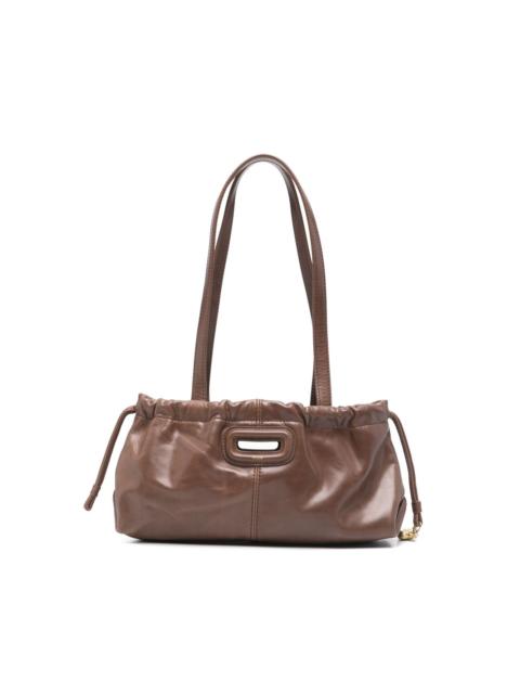 maje gathered leather shoulder bag
