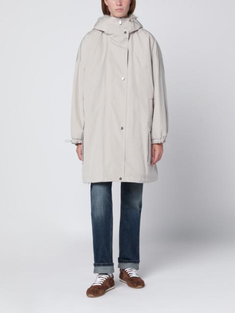 Max Mara Studio Light beige cotton blend parka