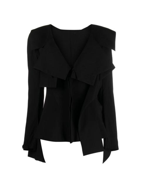 Yohji Yamamoto asymmetric-design silk blouse